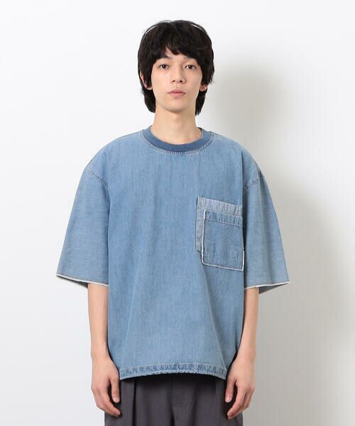 Purple&Yellow / パープルアンドイエロー カットソー | ライトオンスデニムダブルポケットプルオーバー | 詳細19