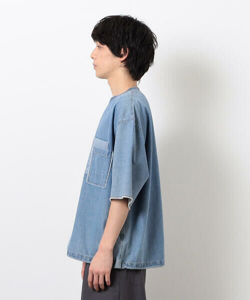 Purple&Yellow / パープルアンドイエロー カットソー | ライトオンスデニムダブルポケットプルオーバー | 詳細20