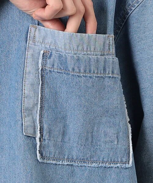 Purple&Yellow / パープルアンドイエロー カットソー | ライトオンスデニムダブルポケットプルオーバー | 詳細23