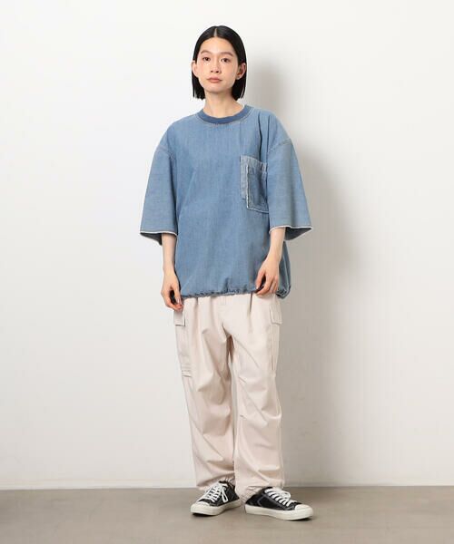 Purple&Yellow / パープルアンドイエロー カットソー | ライトオンスデニムダブルポケットプルオーバー | 詳細14