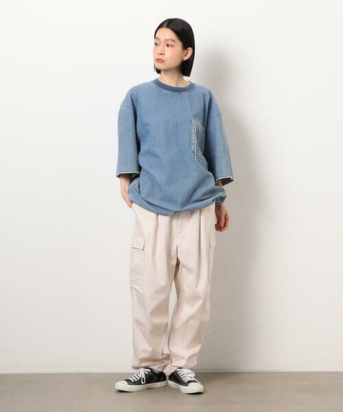 Purple&Yellow / パープルアンドイエロー カットソー | ライトオンスデニムダブルポケットプルオーバー | 詳細15