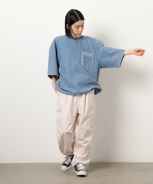 Purple&Yellow / パープルアンドイエロー カットソー | ライトオンスデニムダブルポケットプルオーバー | 詳細16