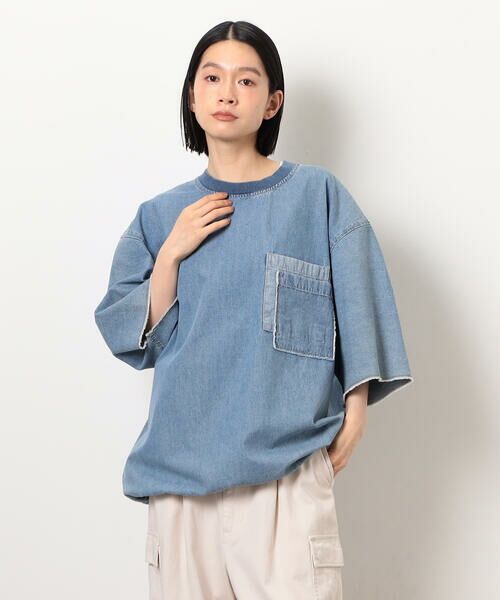 Purple&Yellow / パープルアンドイエロー カットソー | ライトオンスデニムダブルポケットプルオーバー | 詳細18