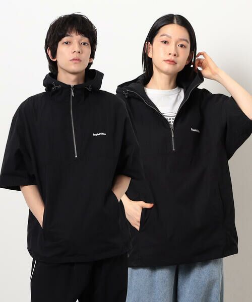 Purple&Yellow / パープルアンドイエロー ブルゾン | コットンナイロンツイルアノラック(ブラック)