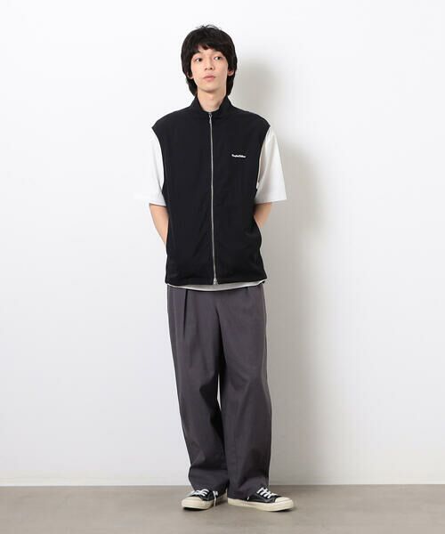 Purple&Yellow / パープルアンドイエロー ベスト | コットンナイロンツイルベスト | 詳細1