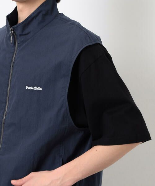 Purple&Yellow / パープルアンドイエロー ベスト | コットンナイロンツイルベスト | 詳細25