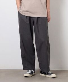 Purple&Yellow / パープルアンドイエロー スラックス・ドレスパンツ | 麻混ワイドテーパードパンツ