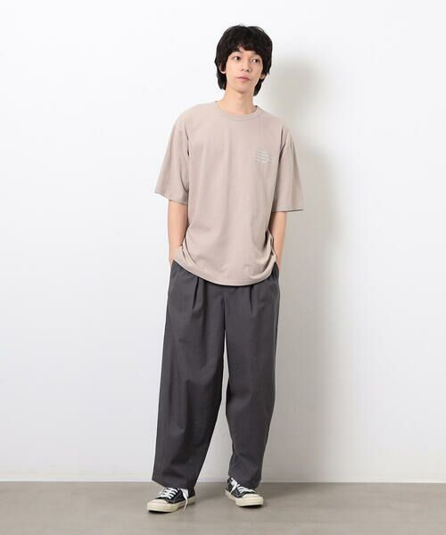 Purple&Yellow / パープルアンドイエロー スラックス・ドレスパンツ | 麻混ワイドテーパードパンツ | 詳細1