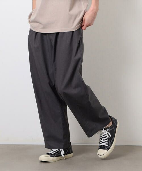 Purple&Yellow / パープルアンドイエロー スラックス・ドレスパンツ | 麻混ワイドテーパードパンツ | 詳細12