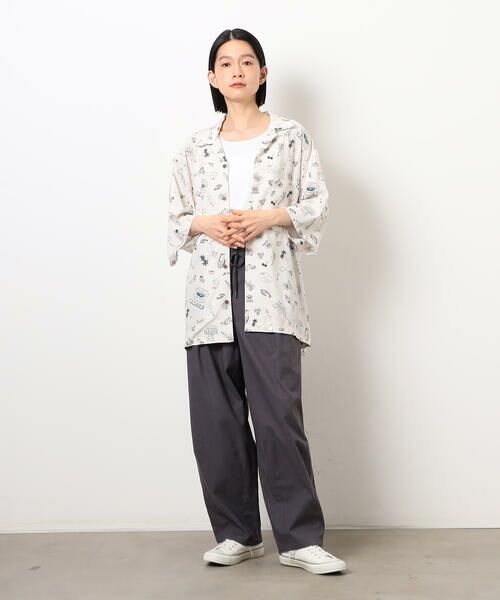 Purple&Yellow / パープルアンドイエロー スラックス・ドレスパンツ | 麻混ワイドテーパードパンツ | 詳細15