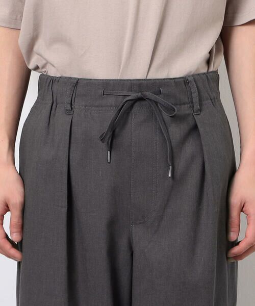 Purple&Yellow / パープルアンドイエロー スラックス・ドレスパンツ | 麻混ワイドテーパードパンツ | 詳細22