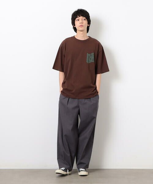 Purple&Yellow / パープルアンドイエロー スラックス・ドレスパンツ | 麻混ワイドテーパードパンツ | 詳細7