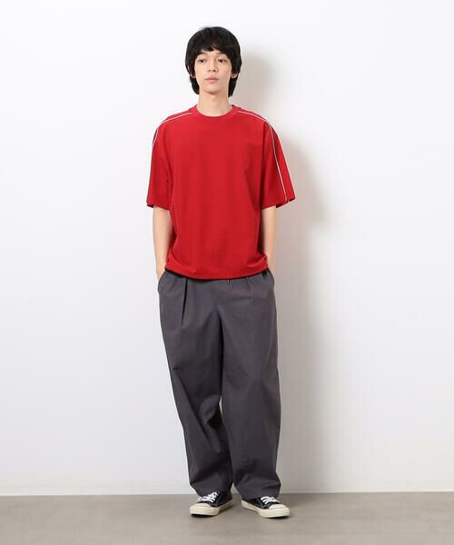 Purple&Yellow / パープルアンドイエロー スラックス・ドレスパンツ | 麻混ワイドテーパードパンツ | 詳細9