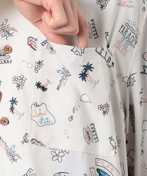 Purple&Yellow / パープルアンドイエロー シャツ・ブラウス | レトロポップ アロハシャツ | 詳細15