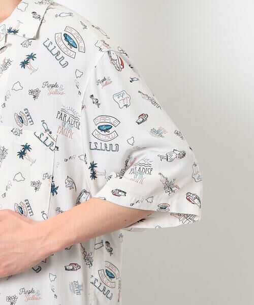Purple&Yellow / パープルアンドイエロー シャツ・ブラウス | レトロポップ アロハシャツ | 詳細16