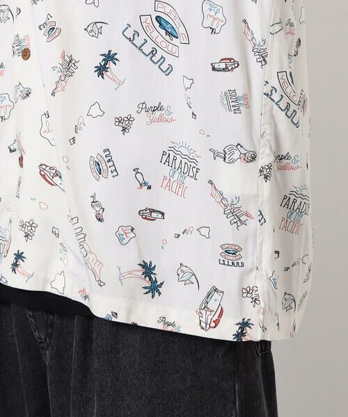 Purple&Yellow / パープルアンドイエロー シャツ・ブラウス | レトロポップ アロハシャツ | 詳細17