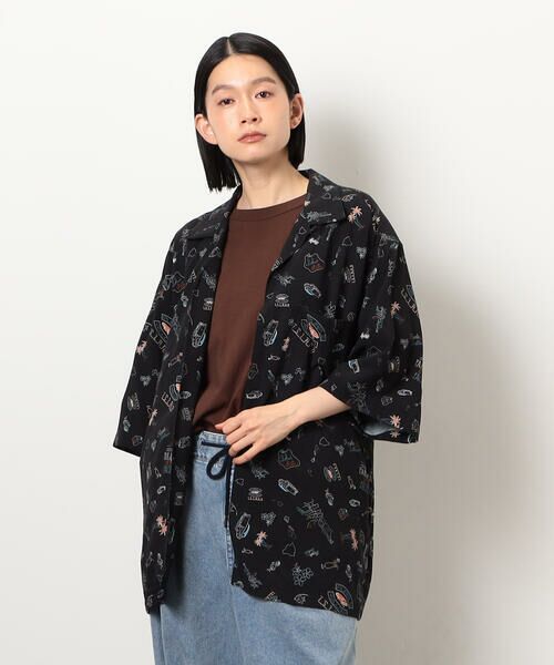 Purple&Yellow / パープルアンドイエロー シャツ・ブラウス | レトロポップ アロハシャツ | 詳細27