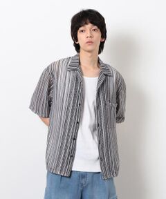 Purple&Yellow / パープルアンドイエロー シャツ・ブラウス | マルチカラーストライプレースシャツ