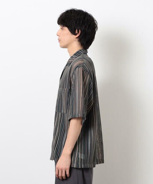 Purple&Yellow / パープルアンドイエロー シャツ・ブラウス | マルチカラーストライプレースシャツ | 詳細17