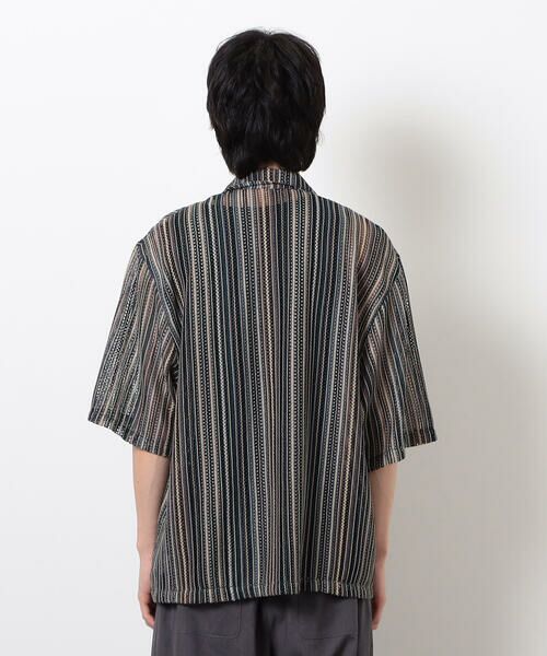 Purple&Yellow / パープルアンドイエロー シャツ・ブラウス | マルチカラーストライプレースシャツ | 詳細18