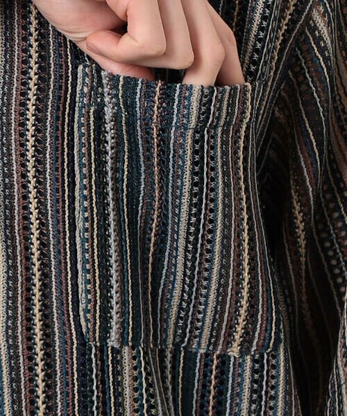 Purple&Yellow / パープルアンドイエロー シャツ・ブラウス | マルチカラーストライプレースシャツ | 詳細20