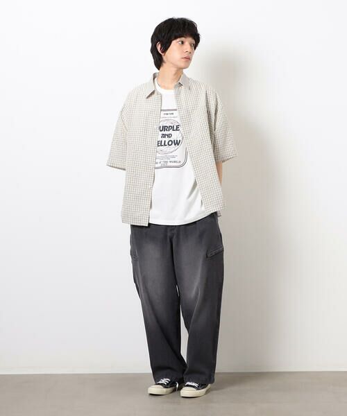 Purple&Yellow / パープルアンドイエロー シャツ・ブラウス | シアサッカーチェックシャツ | 詳細1