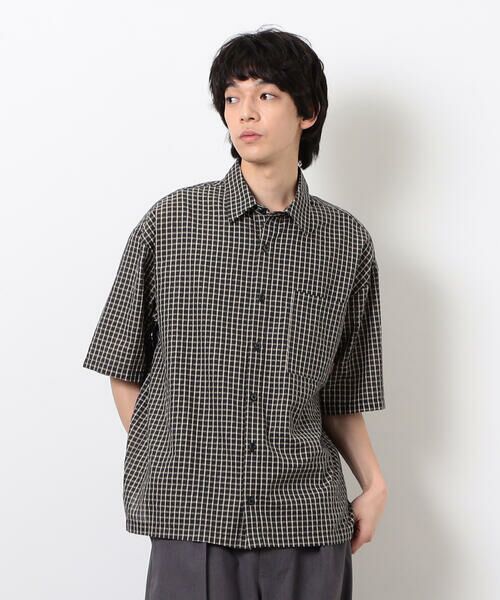 Purple&Yellow / パープルアンドイエロー シャツ・ブラウス | シアサッカーチェックシャツ | 詳細11