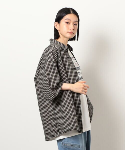 Purple&Yellow / パープルアンドイエロー シャツ・ブラウス | シアサッカーチェックシャツ | 詳細14