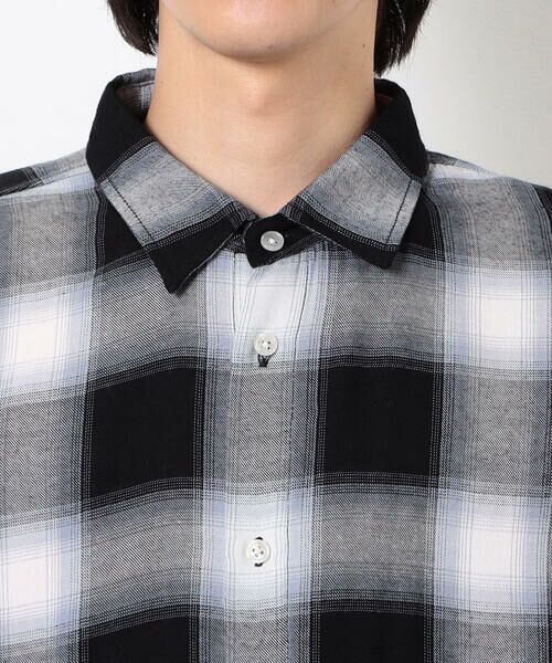 Purple&Yellow / パープルアンドイエロー シャツ・ブラウス | オンブレーチェック半袖シャツ | 詳細11