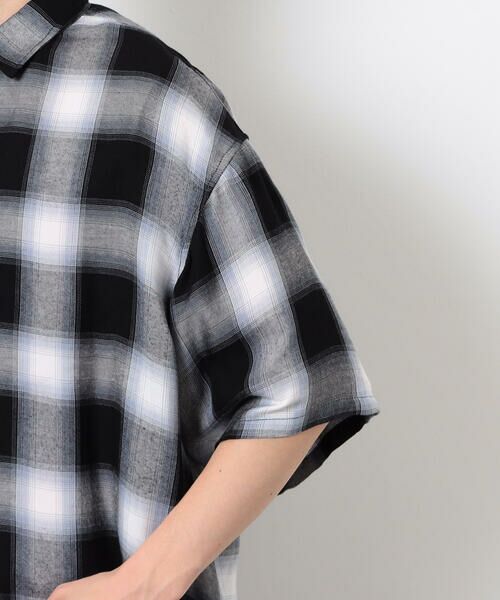 Purple&Yellow / パープルアンドイエロー シャツ・ブラウス | オンブレーチェック半袖シャツ | 詳細12