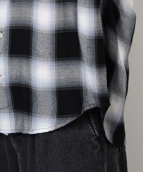 Purple&Yellow / パープルアンドイエロー シャツ・ブラウス | オンブレーチェック半袖シャツ | 詳細13