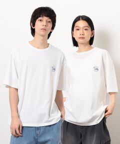 Purple&Yellow / パープルアンドイエロー Tシャツ | サークルロゴミニ刺繍半袖Ｔシャツ