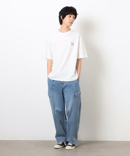 Purple&Yellow / パープルアンドイエロー Tシャツ | サークルロゴミニ刺繍半袖Ｔシャツ | 詳細1