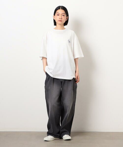 Purple&Yellow / パープルアンドイエロー Tシャツ | サークルロゴミニ刺繍半袖Ｔシャツ | 詳細5