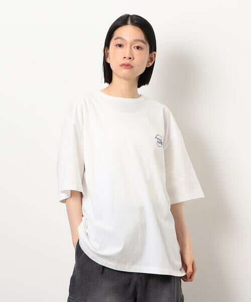 Purple&Yellow / パープルアンドイエロー Tシャツ | サークルロゴミニ刺繍半袖Ｔシャツ | 詳細6