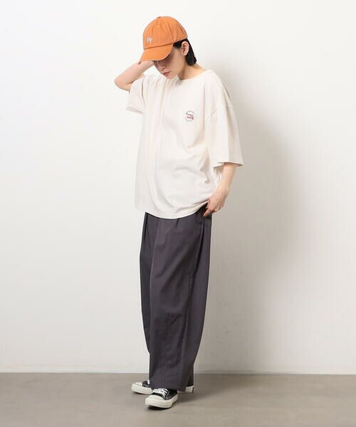 Purple&Yellow / パープルアンドイエロー Tシャツ | サークルロゴミニ刺繍半袖Ｔシャツ | 詳細13