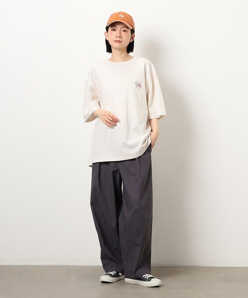 Purple&Yellow / パープルアンドイエロー Tシャツ | サークルロゴミニ刺繍半袖Ｔシャツ | 詳細14