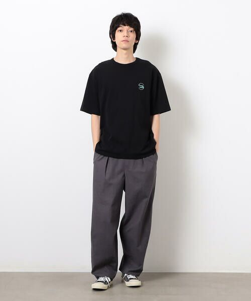 Purple&Yellow / パープルアンドイエロー Tシャツ | サークルロゴミニ刺繍半袖Ｔシャツ | 詳細19