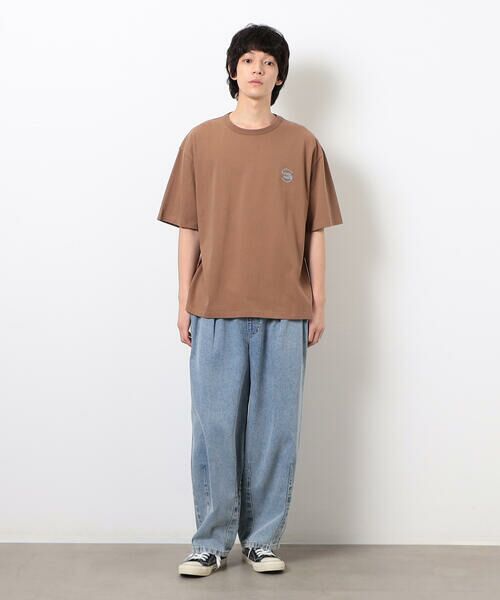 Purple&Yellow / パープルアンドイエロー Tシャツ | サークルロゴミニ刺繍半袖Ｔシャツ | 詳細25