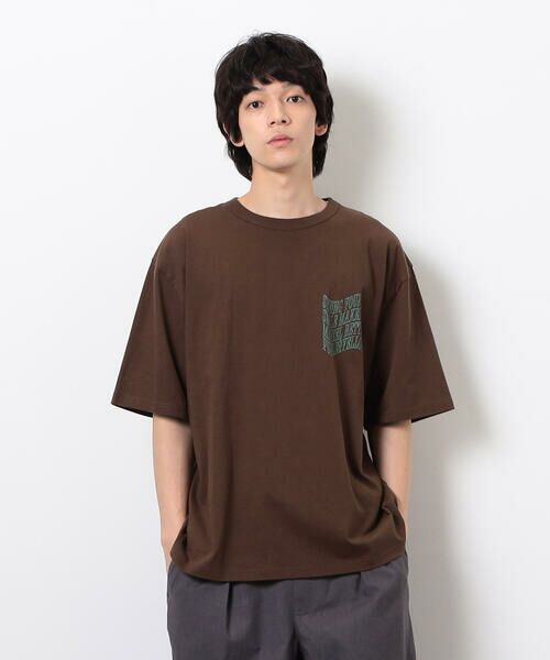 2025人気の セール】 ウェーブメッセージプリント半袖Tシャツ （Tシャツ トップス