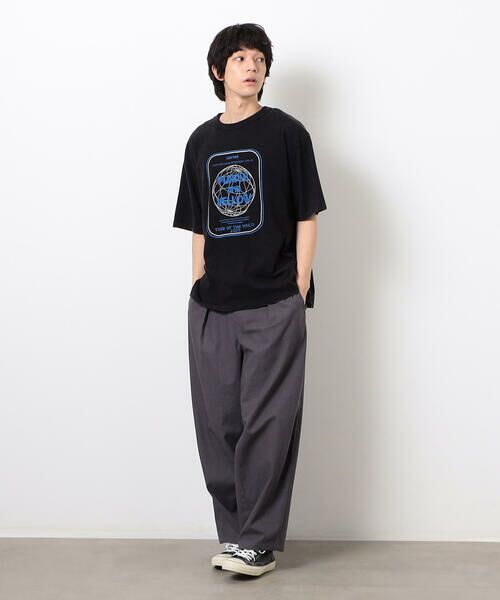 Purple&Yellow / パープルアンドイエロー Tシャツ | フロスト加工ツアー風プリント半袖Ｔシャツ | 詳細12