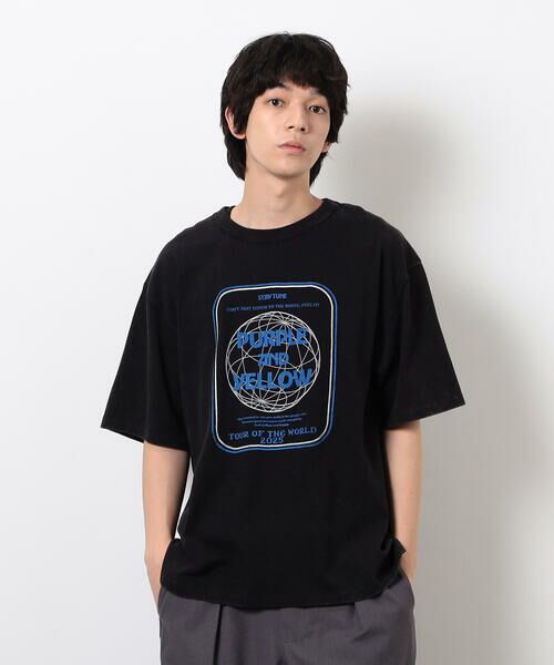 セール】 フロスト加工ツアー風プリント半袖Tシャツ （Tシャツ