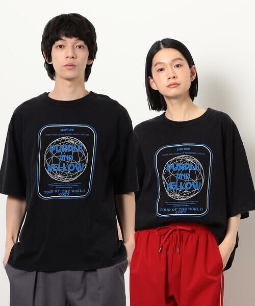 セール】 フロスト加工ツアー風プリント半袖Tシャツ （Tシャツ