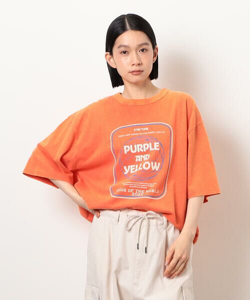 セール】 フロスト加工ツアー風プリント半袖Tシャツ (Tシャツ セール】 フロスト加工ツアー風プリント半袖Tシャツ (Tシャツ