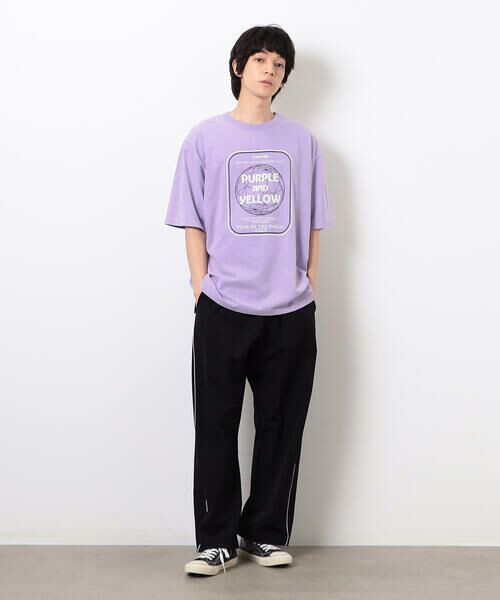 Purple&Yellow / パープルアンドイエロー Tシャツ | フロスト加工ツアー風プリント半袖Ｔシャツ | 詳細27