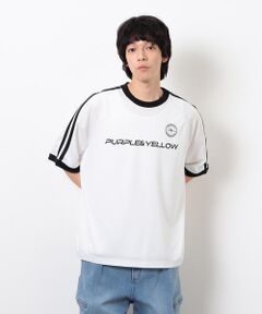 Purple&Yellow / パープルアンドイエロー Tシャツ | メッシュラグランゲームＴシャツ