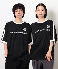 Purple&Yellow / パープルアンドイエロー Tシャツ | メッシュラグランゲームＴシャツ