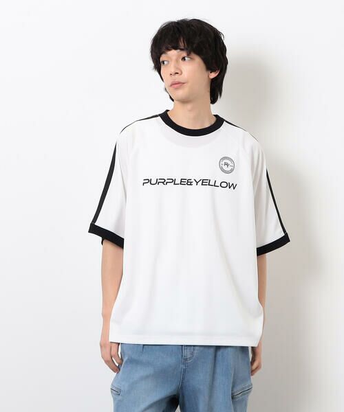 arena ジャケット・パンツ・Tシャツセット ホワイト/ブルー メッシュラグランゲームTシャツ （Tシャツ）｜Purple&Yellow