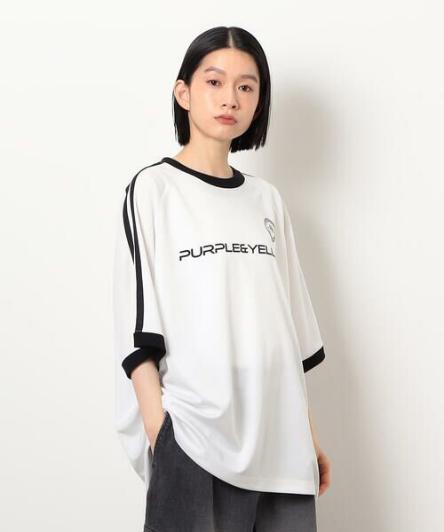 Purple&Yellow / パープルアンドイエロー Tシャツ | メッシュラグランゲームTシャツ | 詳細7