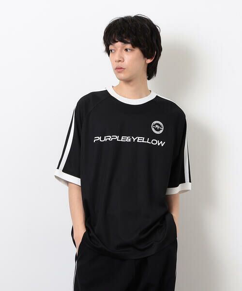 Purple&Yellow / パープルアンドイエロー Tシャツ | メッシュラグランゲームTシャツ | 詳細12